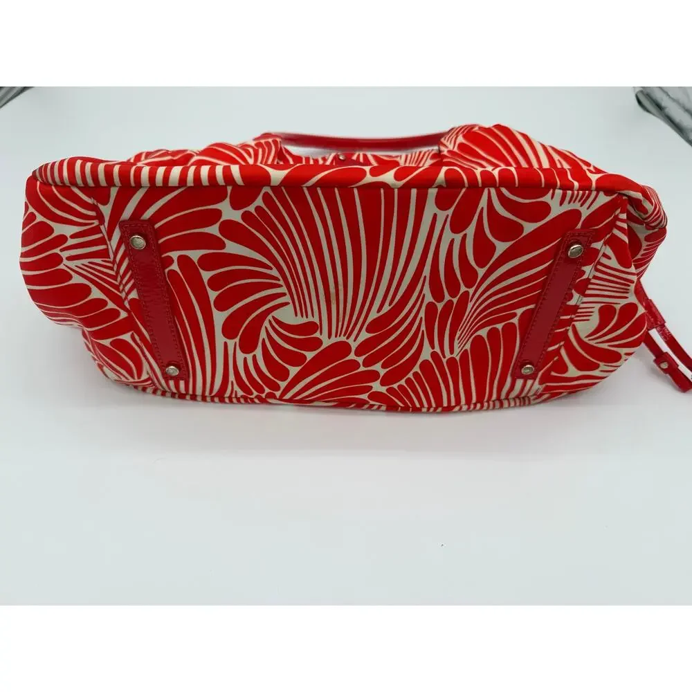 Kate Spade Stevie diaper bag red leaf design